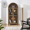 ORRD Modern Retro Arched Storage Cabinet with Glass Shelves & Lamp - Adjustable Kitchen & Living Room Display - 3 of 4