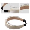 Unique Bargains Women's Fashion Double Layer Faux Pearl Sponge Headband 1.46 Inch Wide 1 Pc - image 3 of 4