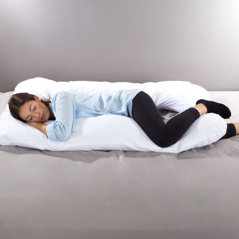 Hastings Home 7-in-1 Full Body Pillow with Removeable Cover - White, 4 of 9