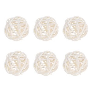 Unique Bargains Wicker Rattan Balls Decorative Orbs Vase Fillers Bowl Fillers for Christmas/DIY Crafts 30mm/1.2 Inch - 1 of 4