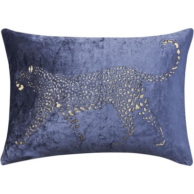 Mina Victory Luminecence Metallic Leopard 14"x20" Indoor Throw Pillow