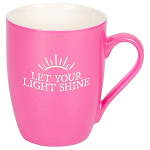 Elanze Designs Let Your Light Shine Princess Pink 10 ounce New Bone China Coffee Cup Mug - 1 of 4