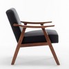 CAVINAS Upholstered Accent Chair,Mid Century Arm Chair with Wood Frame for Bedroom,Reading Room - 4 of 4