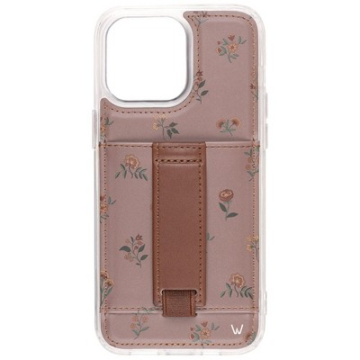 Walli Cases Mauve Meadow Phone Case with Wallet and Finger Strap