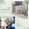 Tangkula Outdoor Barstools Set of 2/4 Counter Height Folding Bar Chairs with Back and Footrest Versatile Patio Dining Chairs Coffee - 2 of 4