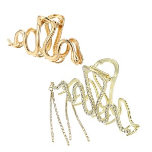 Unique Bargains Women's Metal Hair Claws 2 Pcs - 1 of 4