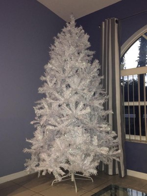 6ft White Iridescent Tinsel Artificial Christmas Tree w/ 792 Branch Tips, 1  unit - Fred Meyer