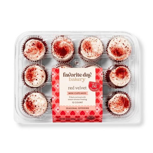 Valentine's Red Velvet Mini Cupcakes - 10oz/12ct - Favorite Day™ - image 1 of 3