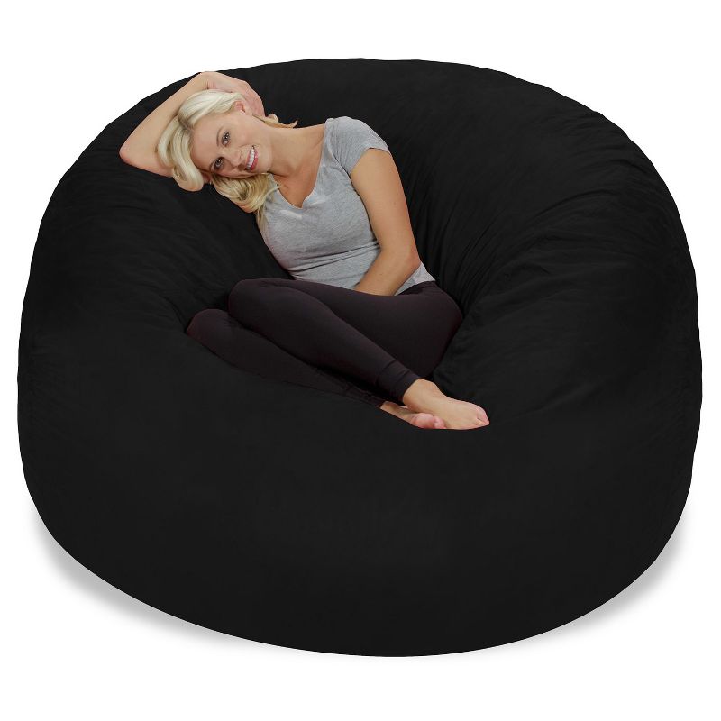 6' Huge Bean Bag Chair with Memory Foam Filling and Washable Cover - Relax Sacks, 4 of 11