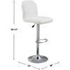 SKRAN Contemporary Padded Seat Counter Height Barstool, Set of 2 Adjustable Bar Stool Chair Chrome Base, Home Bar Furniture - 3 of 4