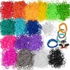 Rubber Bands 4800 pc Refill Kit w 16 Unique Rainbow Colors (300 of Each) & 200 Clips - Works w All Rubber Band Jewelry - 3 of 4
