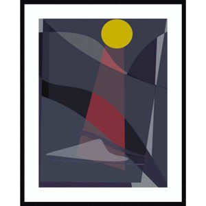 33" x 41" Lighthouse by Alex Caminker Wood Framed Wall Art Print - Amanti Art: Giclee Print, Modern Decor, Vertical Lithograph - 1 of 4