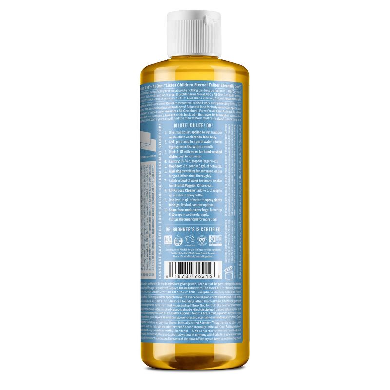 Dr. Bronner&#39;s Baby Unscented Pure-Castile Liquid Soap - 16 fl oz, 3 of 9