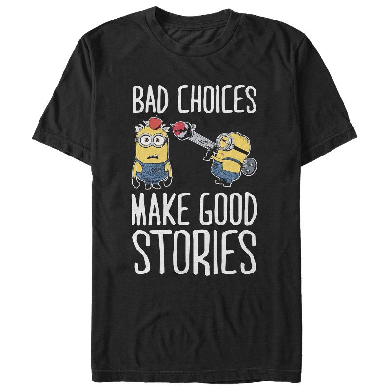 Men's Despicable Me Minion Bad Choices T-Shirt, 1 of 5