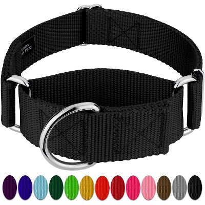 Country Brook Petz 1 1/2 inch Premium Where's Merry Dog Collar, Size: Medium 1 1/2in W - Fits 13in-16in, Red