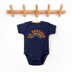 The Juniper Shop Lil Brother Stacked Curved Baby Bodysuit - 1 of 2