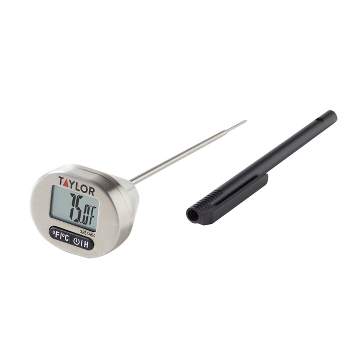 Polder 510 Glass Deep Fry/Candy Thermometer with Pan Clip, 8.25