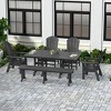 WestinTrends 6 Piece Outdoor Patio Dining Table and Armchair Dining Bench Set - 2 of 3