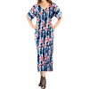 HAPPY BAY Women's Beachwear Swimsuit Coverups for Women Summer Cover Ups for Swimwear Women Button Up Beach Dress Night T Shirt L-XL Black Floral - 2 of 3