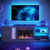 Pinmoco 63 Inch TV Stand with Electric Fireplace Storage Cabinet and LED Open Shlef for TVs up to 70" - 3 of 4