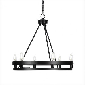 Toltec Lighting Belmont 6 - Light Chandelier in  Matte Black - 1 of 1