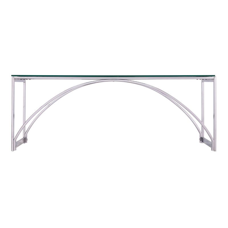 Kalb Glass Top Cocktail Table Chrome - Aiden Lane, 4 of 9
