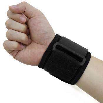 Unique Bargains Black Adjustable Sports Wristband Joint Protector Wrist Brace Wrap Support Strap