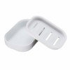 Aoibox Plastic Soap Dish with Drain, Keeps Soap Dry and Easy to Clean, White, Matte Shading Design, Kraft Paper Packing - 3 of 4