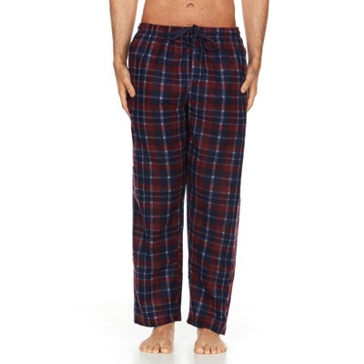 Microfleece Men’s PJ Plaid Pajama Pants with Pockets, Sizes Up to 3X