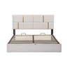 NicBex Queen Upholstered Bed Frame with Ottoman and Lift Up Storage,Platform Bed Frame with Black and Gold Headboard,No Box Spring Needed,Beige - 4 of 4