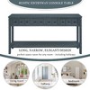 PAGED Distressed Solid Timber Console Table with 4 Drawers and Bottom Shelf, Rustic Narrow Entryway Table, 60" Long Sofa Table for Entryway - 3 of 4