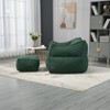 CAVINAS Modern Comfy Foam Bean Bag Chair with Footstool,High Back Bean Bag Couch,Accent Chairs for Living Room - 3 of 4
