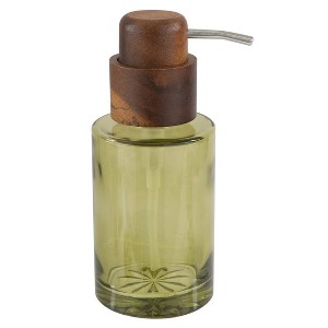 Moda at Home Vaso Glass Soap Dispenser with Acacia - 1 of 3