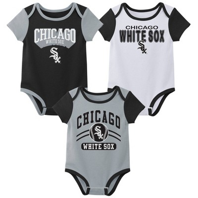 MLB Chicago White Sox Infant Boys' 3pk White Bodysuit