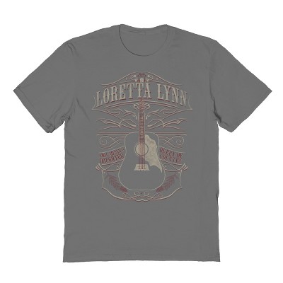 Loretta Lynn Men's Ornate Guitar Short Sleeve Graphic Cotton T-shirt