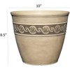 Classic Home and Garden Indoor/Outdoor Round Corinthian Resin Flower Pot Planter - 4 of 4