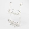 Mdesign York Stainless Steel 2-tier Bathroom Over Door Shower Caddy - Matte  Satin : Target