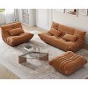 Modular Sectional Sofa, L-Shaped Bean Bag Couch, Oversized Fireside Chair Bean Bag Sofa & Loveseat with Ottoman (Single Sofa + Loveseat with Ottoman) - 2 of 4
