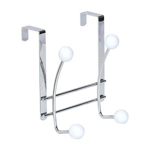 Evideco French Home Goods Versatile Over-the-Door Metal Rack with Ceramic Hooks - 1 of 4