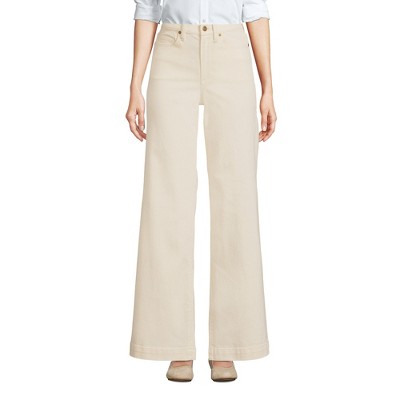 Lands' End Women's Recover High Rise Wide Leg Blue Jeans