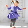 Mightly Toddler Fair Trade Organic Cotton Solid 3/4 Sleeve Twirl Dress - 2 of 3