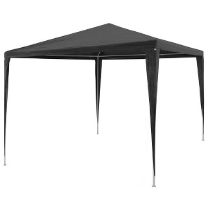 vidaXL Partytent - Durable Outdoor Canopy, Water-resistant PE Material, Rust-resistant Steel Frame, Anthracite 9.8'x9.8' Garden Gazebo - 1 of 4