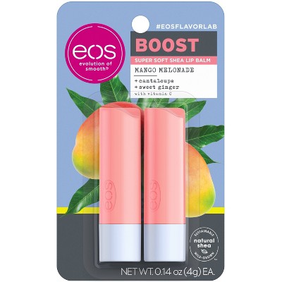 eos flavorlab Lip Balm Stick - Boost - Mango Melonade - 2pk/0.28oz