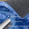 Tie-Dyed Blue Gray Shag Rug, Ultra Soft 1.7" Thick, Non-Slip Backing, 100% Polyester, Multi Sizes - 4 of 4