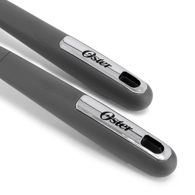 Oster Ridgecrest 2 Piece Silicone Kitchen Tool Skimmer and Ladle Set in Gray — фото 4