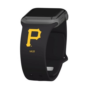 MLB Pittsburgh Pirates Apple Watch Compatible Silicone Band - Black
 - 1 of 3