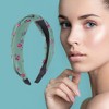 Unique Bargains Grace Floral Pattern Wide Cross Knot Headbands1 Pc - 2 of 4