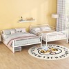 Okak Full XL Over Queen Metal Bunk Bed with 2 Drawers Loft Bunk Bed with Ladder for Kids Teens, Easy Assemble, White - 2 of 4