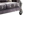 76" Versailles Sofa Velvet and Antique Platinum - Acme Furniture: Leather Upholstery, Nailhead Trim, No Assembly Required - 2 of 4
