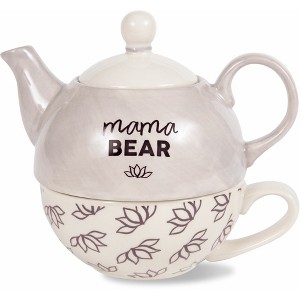 Pavilion Gift Company - Mama Bear - 15 oz Teapot & 8 oz Cup - Beverage Serving Sets - 1 of 4